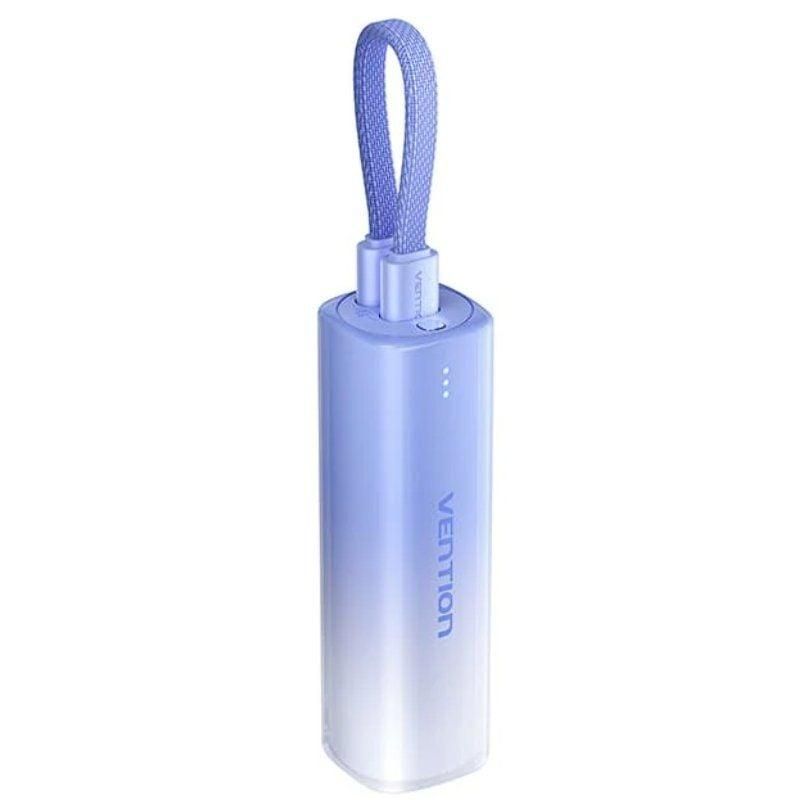 Power Bank Vention (USB-C + Lightning), 5000mAh, 20W Blue Light Indicator Display Type  FHWL0  (timbru verde 0.98 lei)