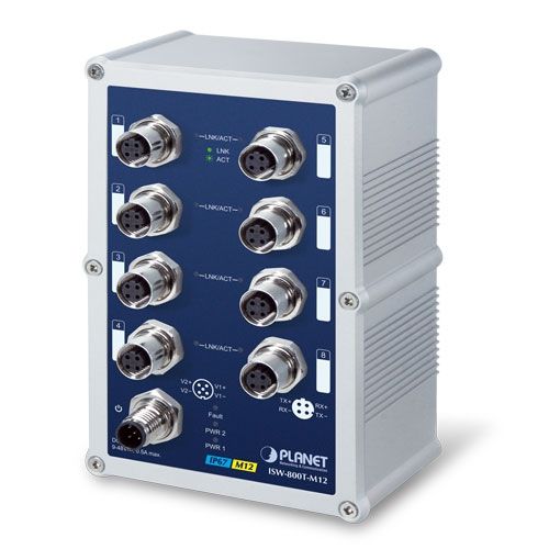 Switch Planet ISW-800T-M12, 10/100 Mbps