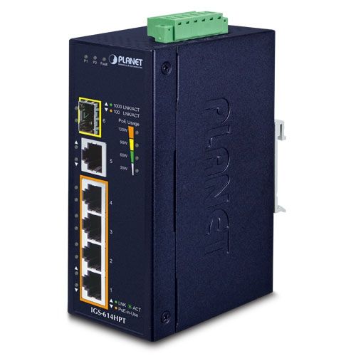 Switch Planet IGS-614HPT, 5 porturi 10/100/1000 Mbps