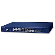 PLANET Layer 3 24-Port 10/100/1000T Gestionate L3 Gigabit Ethernet (10/100/1000) 1U Albastru