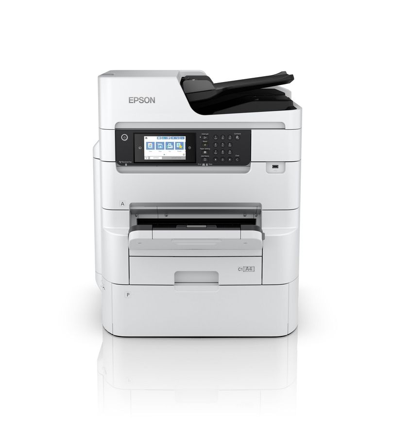 Imprimantă multifuncţională cu funcţii de scanare, copiere, fax şi printare format A3  EPSON WF-C879RDWF cu pungi de cerneala de 800 pg pt initializare si instalare + SINGLE PASS ADF 150 coli