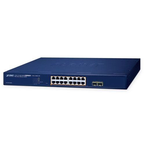 Planet GS-2210-16P2S Switch Smart 16xGE PoE+ 2xSFP