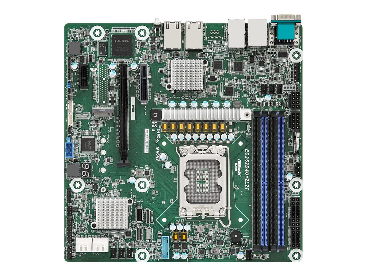 ASRock EC262D4U-2L2T, 1xSKT LGA 1700, Intel E-2400, C262, SATA, NVMe, 1xM.2, 2x10GbE, 2xGbE, IPMI