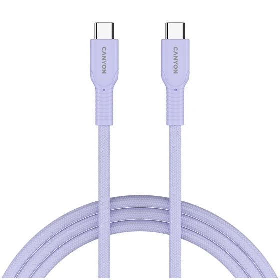 CANYON cable OnWire 60CL C-C 60W COLOR Braided 1m Light Blue