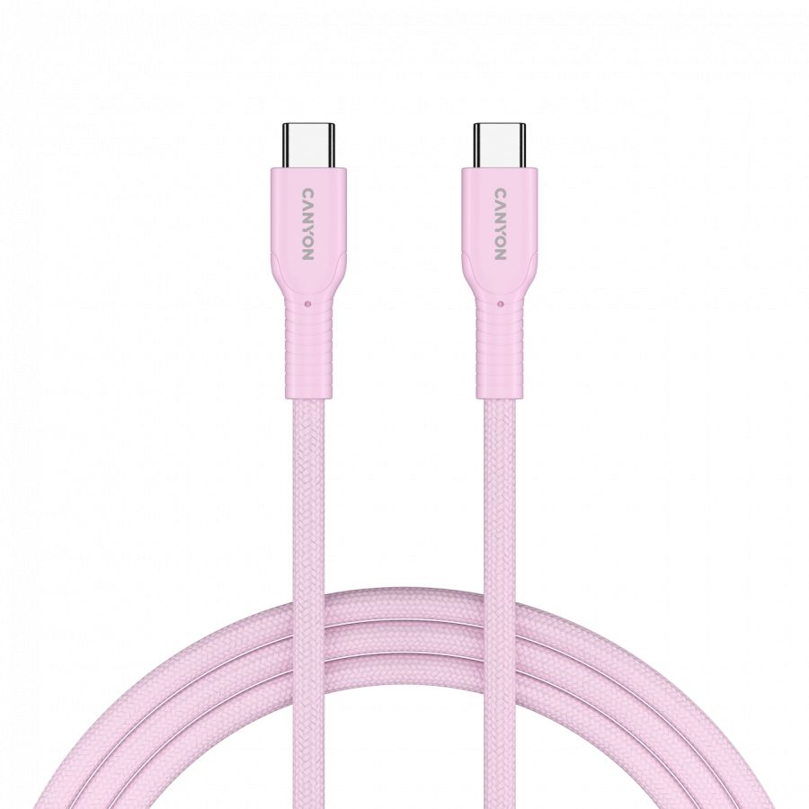 CANYON cable OnWire 60CL C-C 60W COLOR Braided 1m Pink