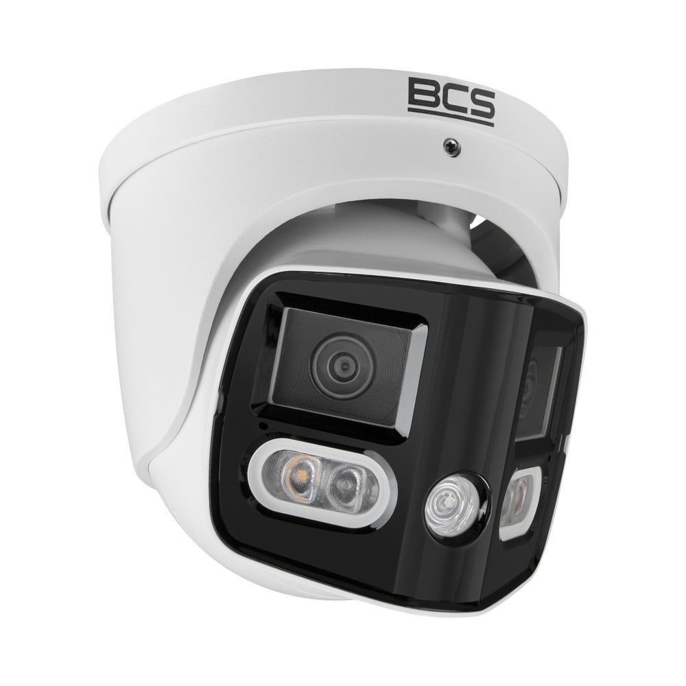 BCS BCS-L-PEIP2X4FCR2L2-Ai1 Cameră IP dome 8MP cu vedere panoramică și tehnologie NightColor