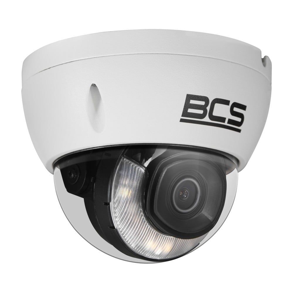 BCS BCS-L-DIP18FCR3L3-Ai1 Cameră dome IP de 8MP cu tehnologia NightColor și microfon.