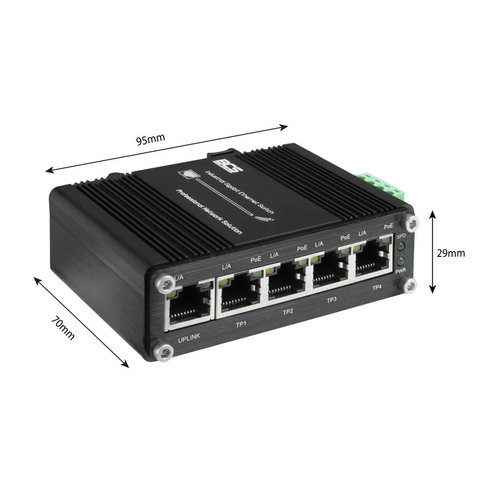 Switch BCS BCS-ISP04G01G, 5 porturi 10/100/1000 Mbps