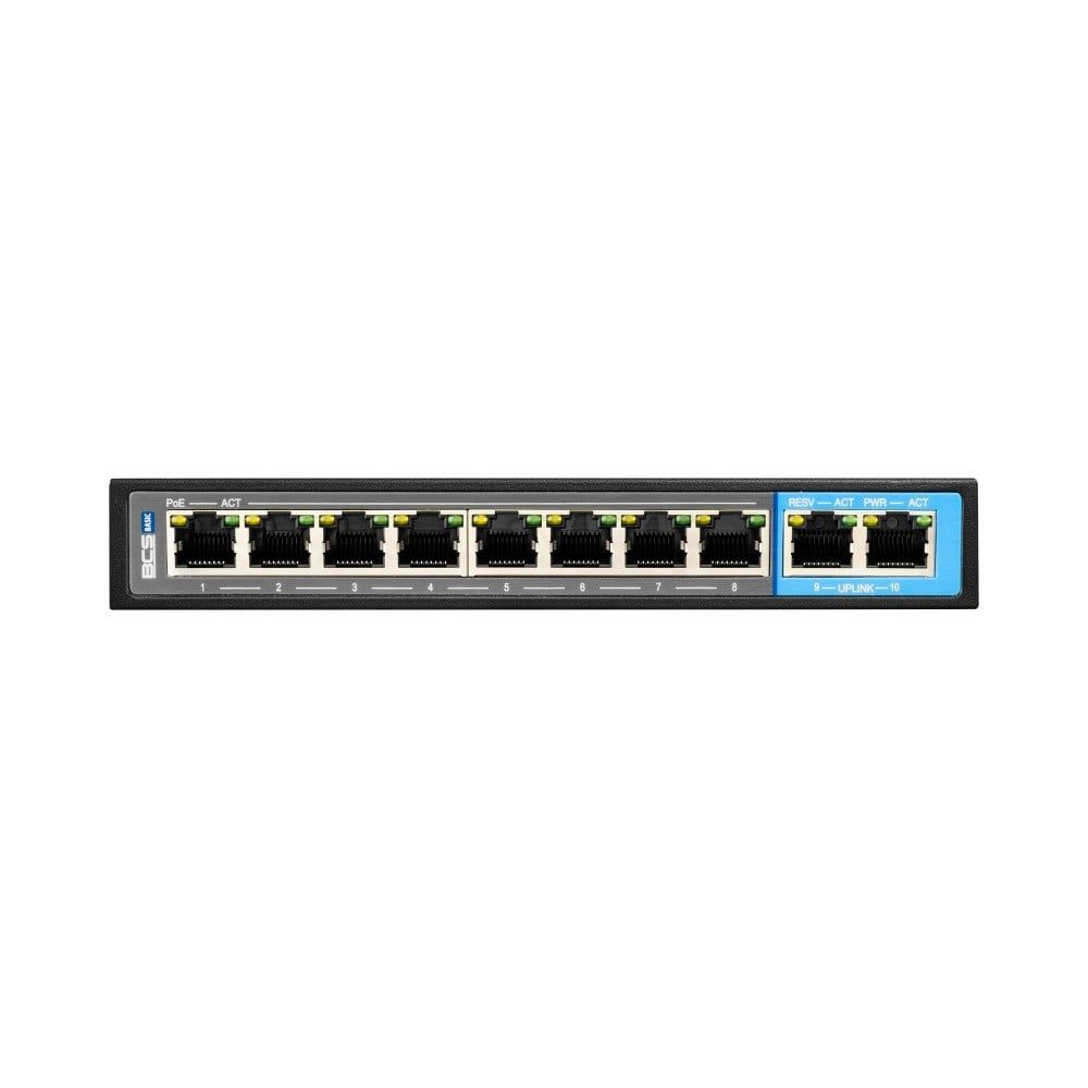 Switch BCS BCS-B-SP0802G, 10 porturi 10/100 Mbps