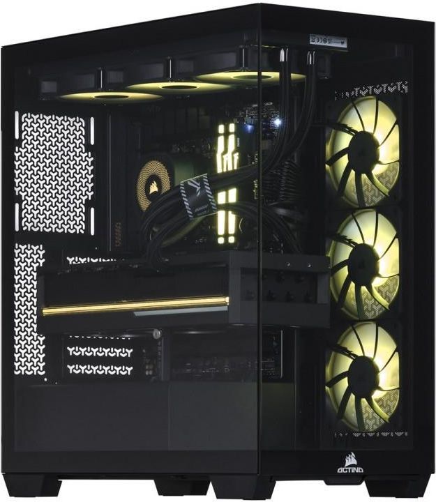 Desktop PC Actina Midi Tower, AMD Ryzen 7 7800X3D (8 C / 16 T, 5.0 GHz), 32 GB RAM, 2 TB SSD, NVIDIA GeForce RTX 5070 Ti 16 GB, Fara sistem de operare