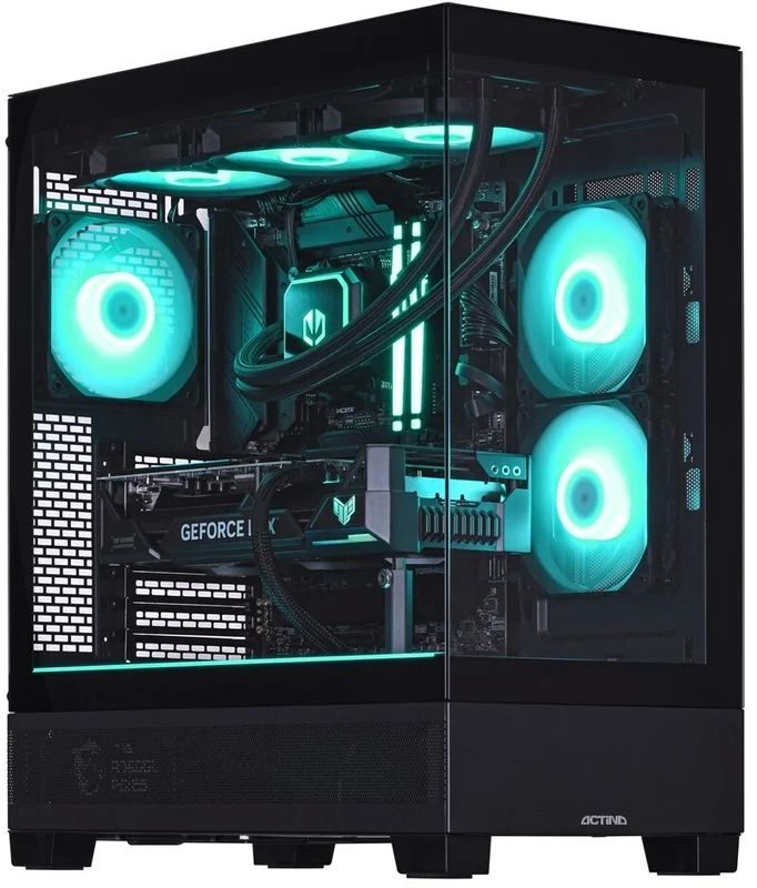Desktop PC Actina Midi Tower, AMD 9900X3D (12 C / 24 T, 4.4 GHz - 5.5 GHz), 32 GB RAM, 2 TB SSD, NVIDIA GeForce RTX 5090 32 GB, Fara sistem de operare