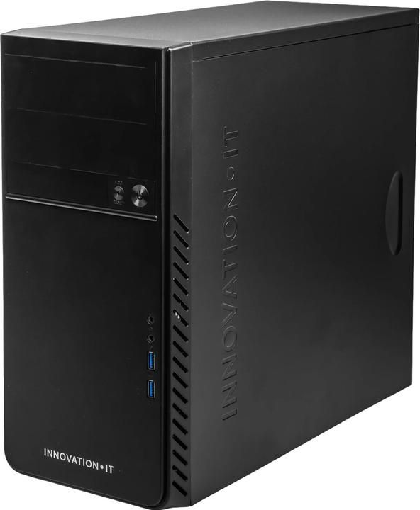 Desktop PC Innovation IT A140945, Intel Core i3 -14100 (4 C / 8 T, 3.5 GHz - 4.7 GHz, 12 MB cache), 16 GB RAM, 512 GB SSD, Fara unitate optica, Intel UHD Graphics 730, 420 W, Fara sistem de operare
