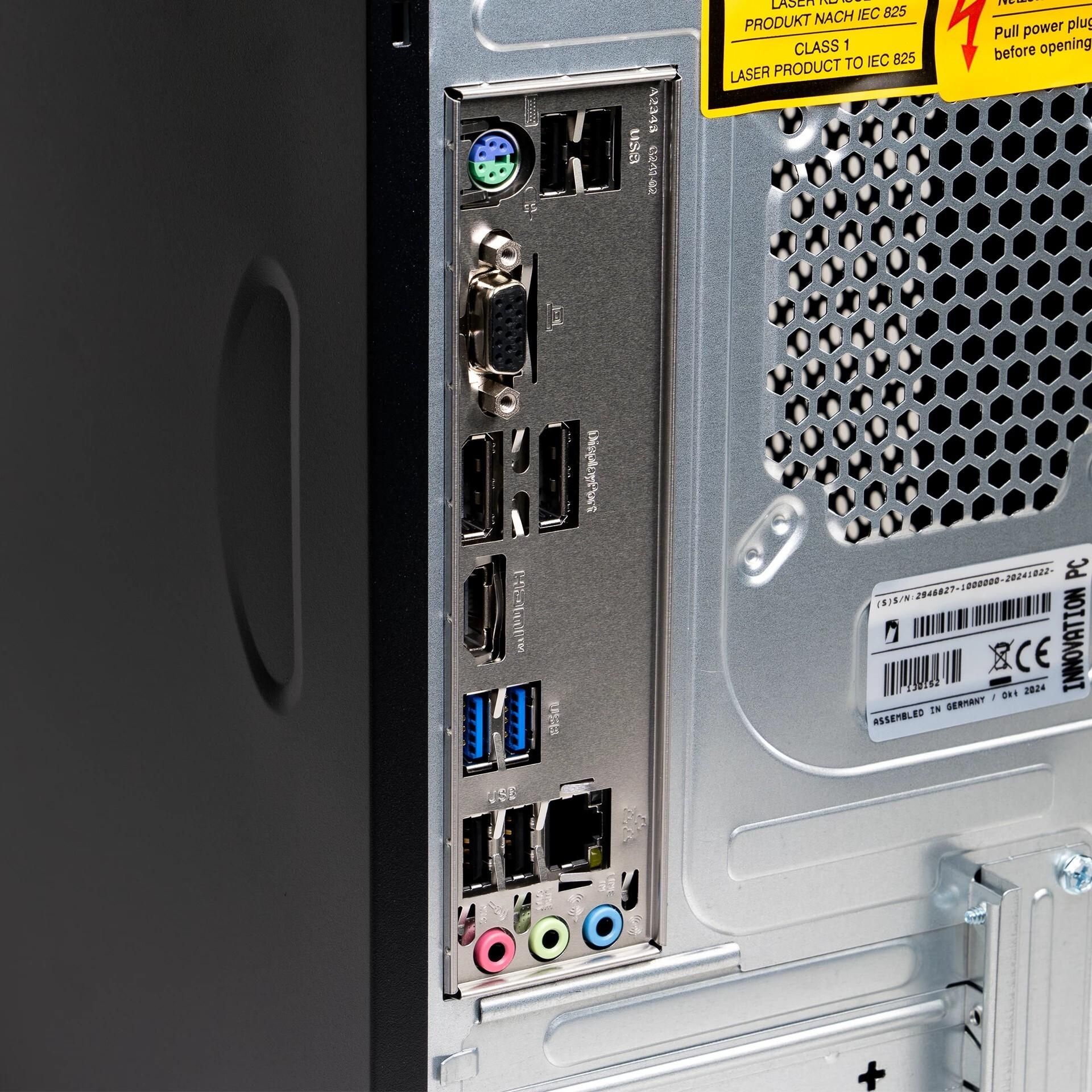 Desktop PC Innovation IT A141077, Intel Core i5-14400 (10 C / 16 T, 2.5 GHz - 4.7 GHz, 20 MB cache, 65 W), 16 GB RAM, 512 GB SSD, DVD-RW, Intel Graphics, Fara sistem de operare
