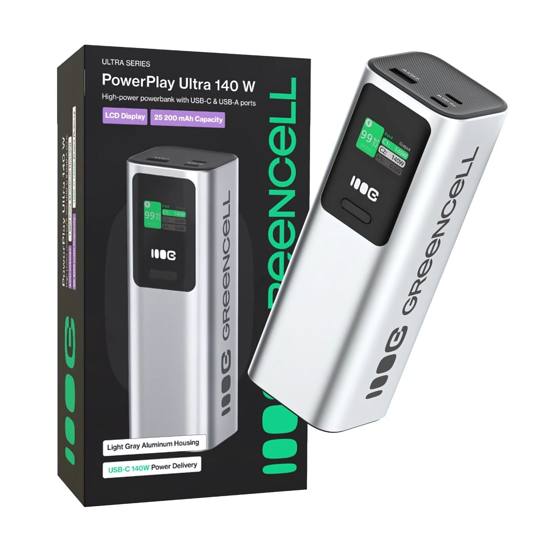 Powerbank GreenCell PowerPlay Ultra 25200mAh