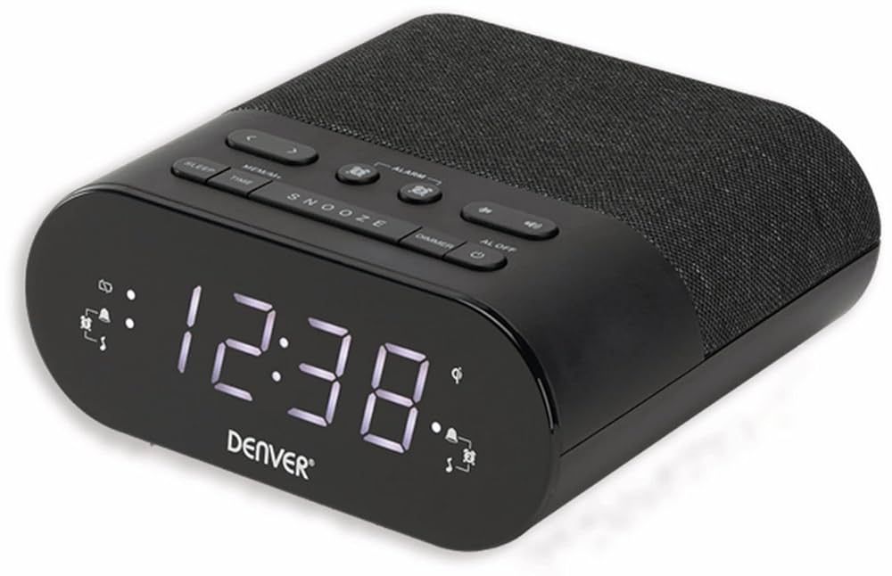 Denver CRQ-107 alarm clock Digital alarm clock Black