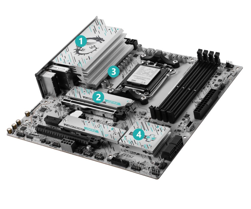 MSI B850M GAMING PLUS WIFI AMD B850 Socket AM5 micro ATX