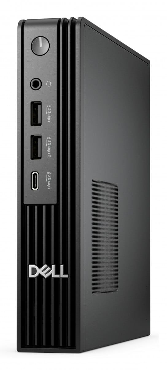 Desktop PC Dell Pro Micro Plus QBM1250 Micro Form Factor, Intel Core ultra 7 265 (20 C / 20 T, 1.8 GHz - 5.3 GHz, 30 MB cache, Nespecificat), 16 GB DDR5, 512 GB SSD, Fara unitate optica, Intel Graphics Partajata, 180 W, Windows 11 Pro