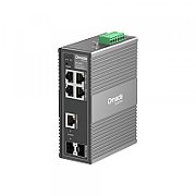 Omada 8-Port Gigabit Industrial Easy Managed Switch 8× Gigabit Ports (6× RJ45, 2× RJ45/SFP Combo) Professional Industrial-Grade Design: -40~75°C Operating Temperature, 6kV Lighting Protection, and 1+1 Redundant Power Input Abundant Features: VLAN, QoS, and STP/RSTP Centralized Cloud Management via