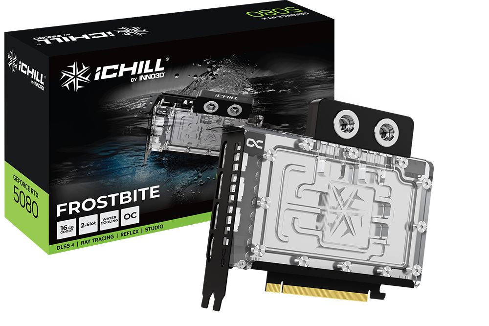 Placa video Inno3D GeForce RTX 5080 iCHILL FROSTBITE 16 GB GDDR7 256 bit