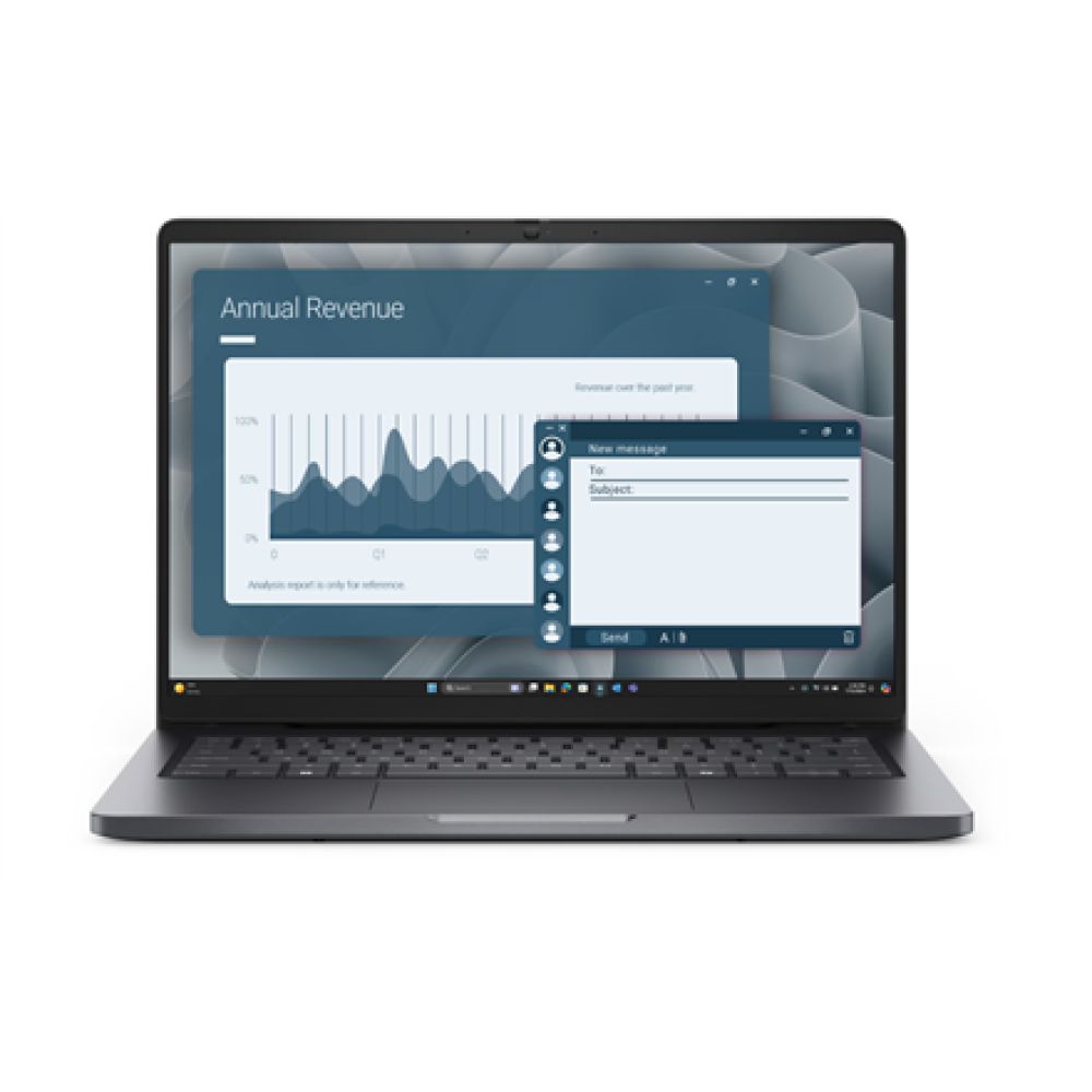 Laptop Dell Pro 14 PC14255, 14 inch 1920 x 1200, AMD Ryzen 5 220 (6 C / 12 T, 3.2 GHz - 4.9 GHz, 22 MB cache, 28 W), 16 GB DDR5, 512 GB SSD, AMD Radeon Graphics, Windows 11 Pro, Tastatura English International, Negru