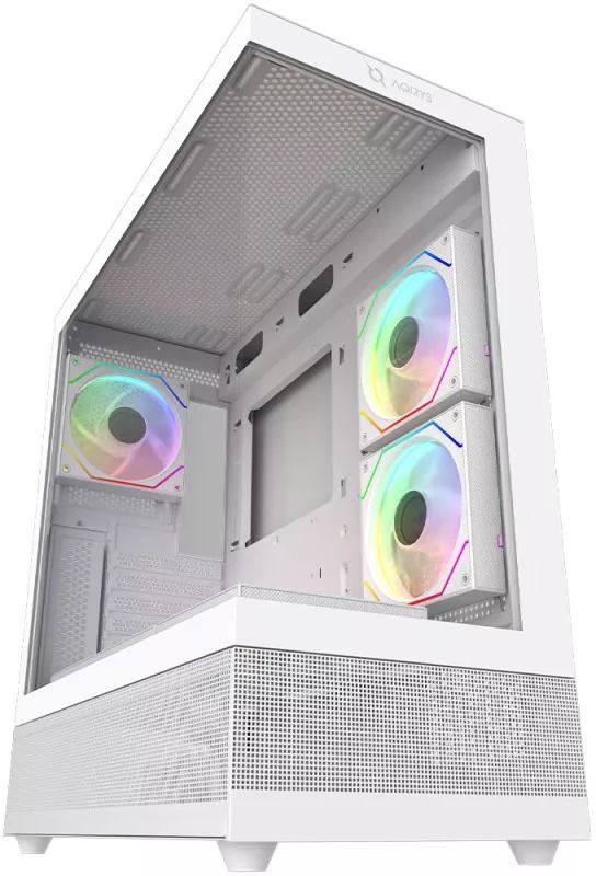 Carcasa AQIRYS Titan, RGB, Mid Tower, White