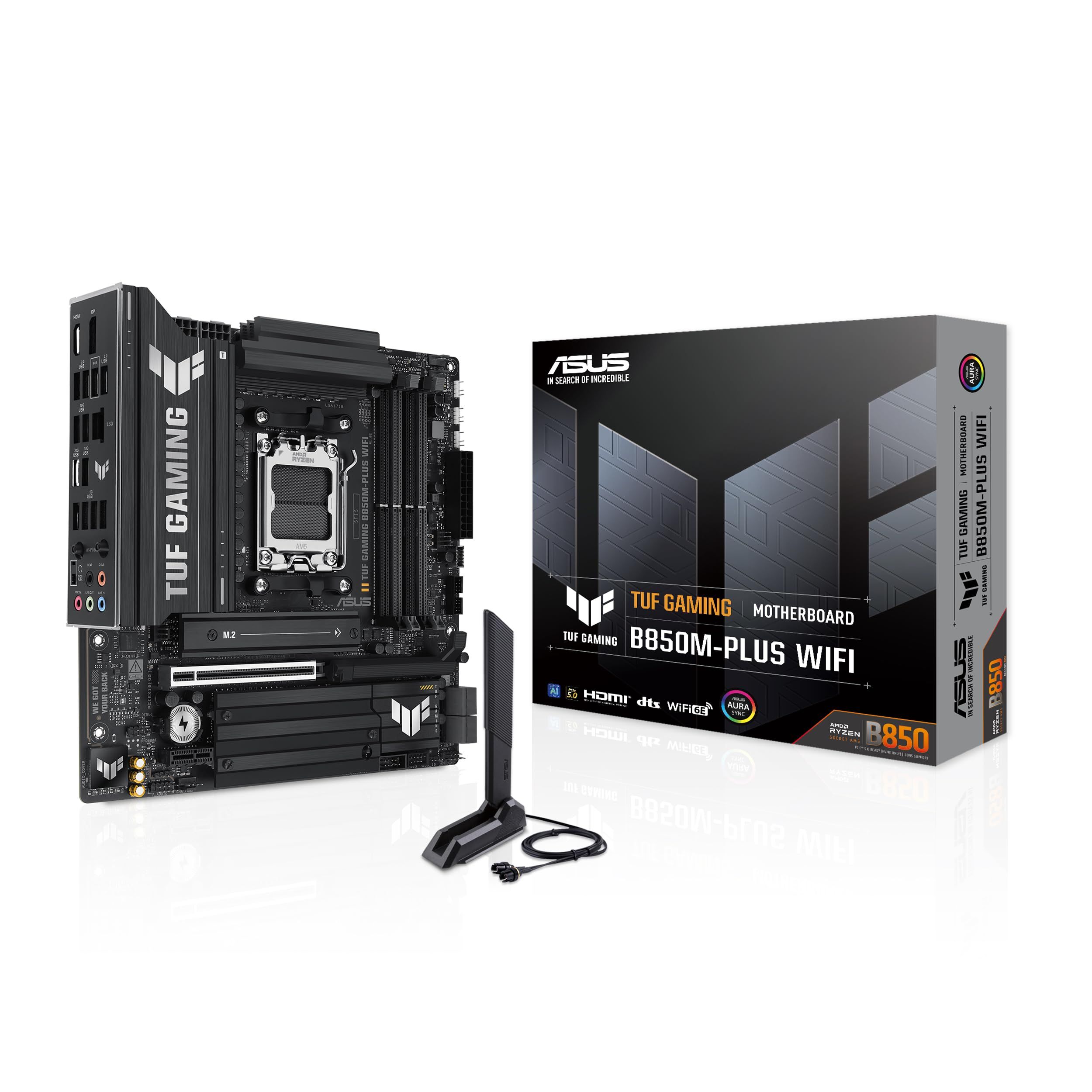 ASUS TUF GAMING B850M-PLUS II AM5 4xDDR5 mATX Pciex5 DP HDMI USB MB
