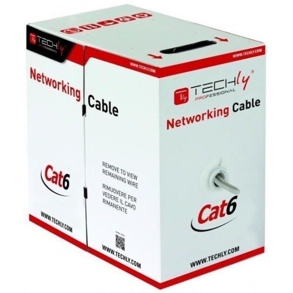 Kabel skrętka Cat6 UTP linka 100m 100% CU szary