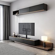 Maclean MC-450 Universal TV Stand for TV Cabinet max. 40kg  max. VESA 400x400 32-65  Tempered Glass Base 3-Level Height Adjustment