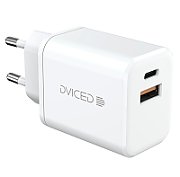 Dviced Wall charger 35W GaN 1 USB-A, 1 USB-C EU - White