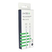Dviced Cable USB-C to Lightning Nylon Textile 1,25m - White