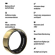 Ultrahuman Ring Air - Smart Ring, Charger, USB Cable / Size-13- Air_Gold