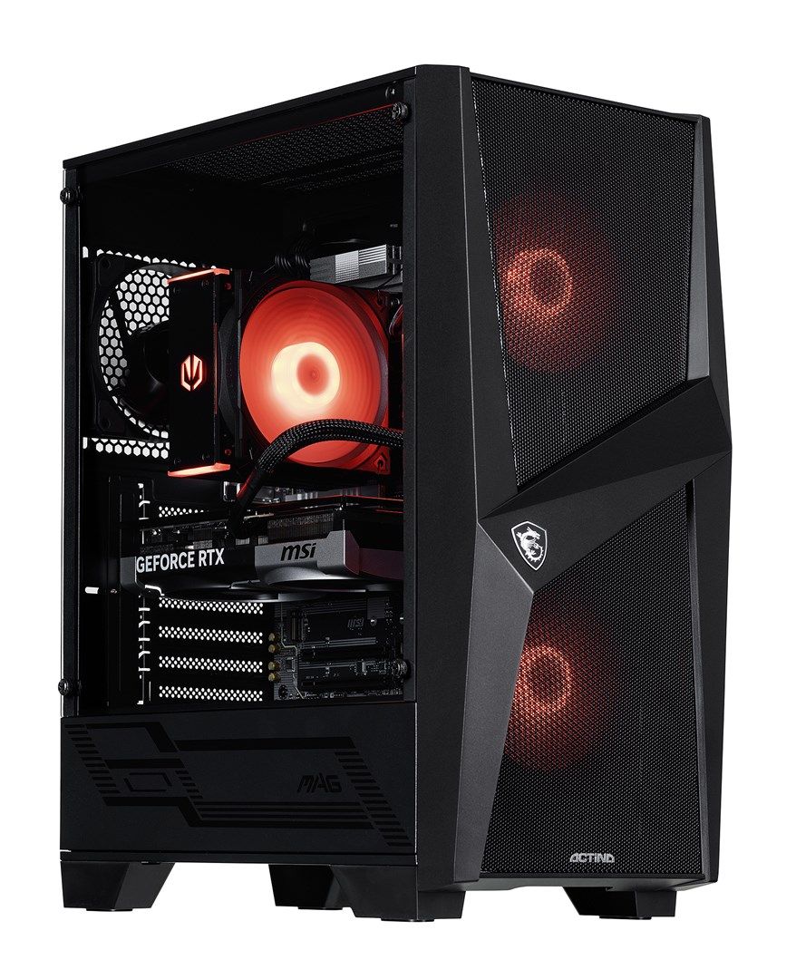 Desktop PC Actina Midi Tower, AMD Ryzen 9 7900 (12 C / 24 T, 3.7 GHz - 5.4 GHz), 32 GB RAM, 1 TB SSD, NVIDIA GeForce RTX 5070 Ti 16 GB, Fara sistem de operare