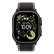 Apple Watch Ultra 3 GPS + Cellular 49mm Black Titanium Case with Black/Charcoal Trail Loop - M/L