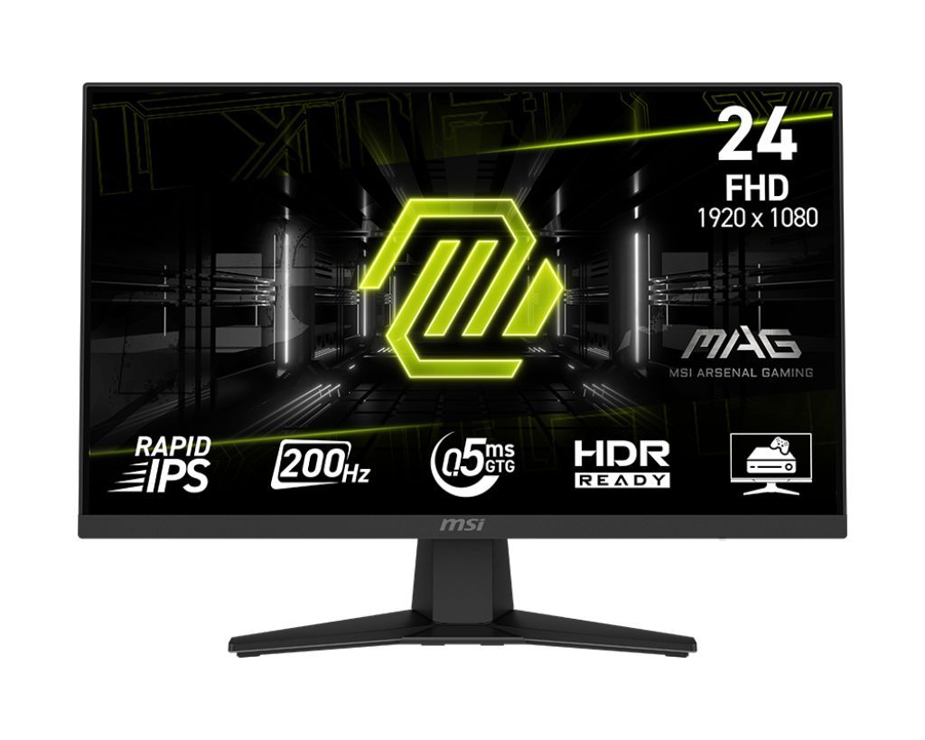 MAG 244F, IPS, 23.8 inch, Full HD, 1920 x 1080, HDMI, DisplayPort, 200 Hz, 0.5 ms, Negru 9S6-3BC41H-001