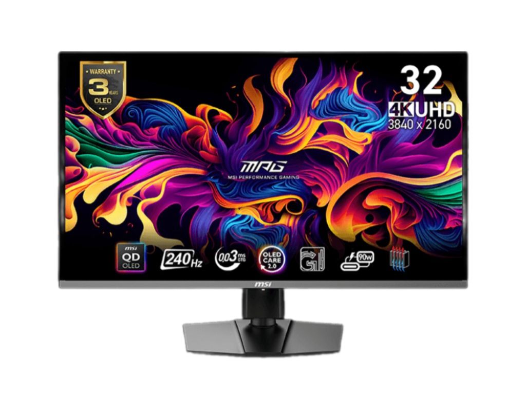 MPG 321URX QD-OLED, 31.5 inch, UHD, 3840 x 2160, HDMI, DisplayPort, 240 Hz, 0.03 ms, Negru 9S6-3DD29A-054