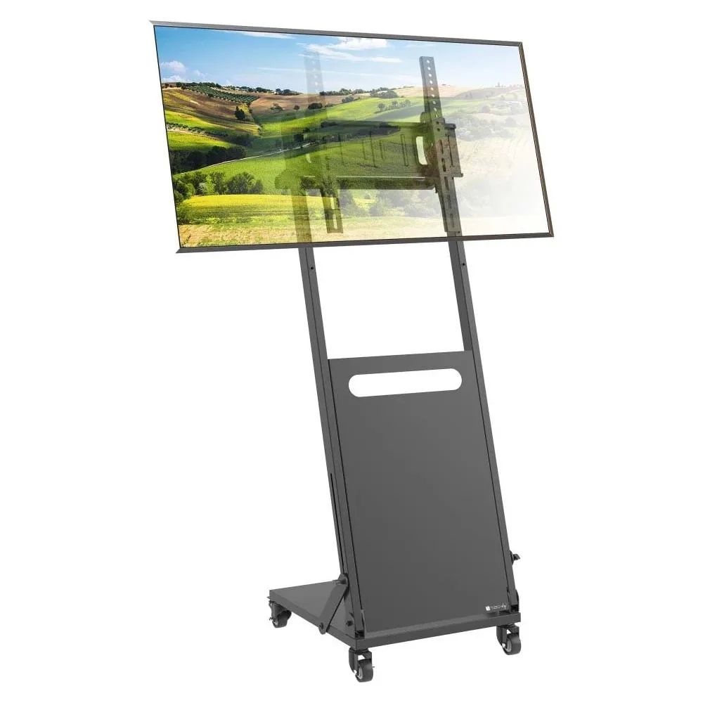 Stand TV mobil pe roti, multifunctional, 25 - 55 inch, reglabil, negru, Techly, ICA-TR54