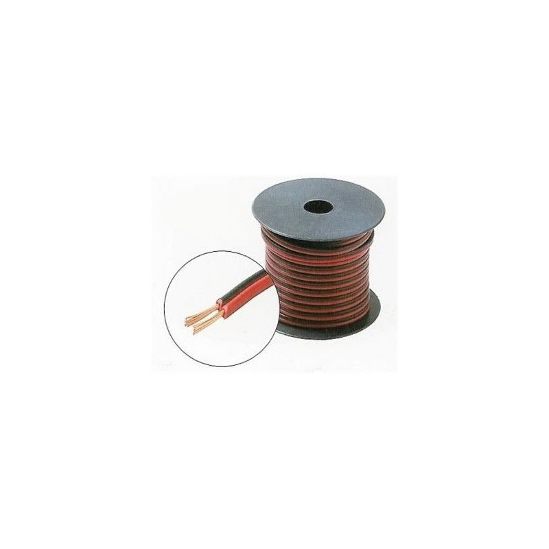Cablu difuzor plat rosu-negru 2 x 1,5 / Emtex (100m)