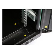 Rack 37U 600x800, montare pe podea, usa din sticla, panouri laterale detasabile si securizate, dezasamblat, culoare negru RAL 9004, DATEUP