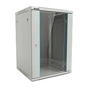 Rack 12U 600x600, montare pe perete, usa din sticla, panouri laterale detasabile si securizate, dezasamblat, culoare gri RAL 7035, DATEUP