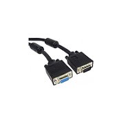 Cablu prelungitor VGA, mama - tata, cu ferite, dubluecranat, 30m, PremiumCord