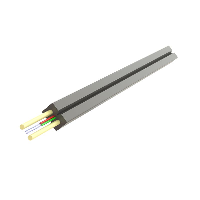 Cablu fibra optica 2 fibre flat drop SM, 100N, intarziere la flacara, protectie apa, LSZH, int/ext - SAMM