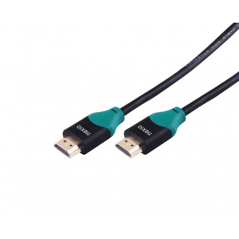 Cablu HDMI, V2.0, tata-tata, 4K@60hz, 1080P, High Speed Ethernet, contacte aurite, 20m, Negru, Nexio