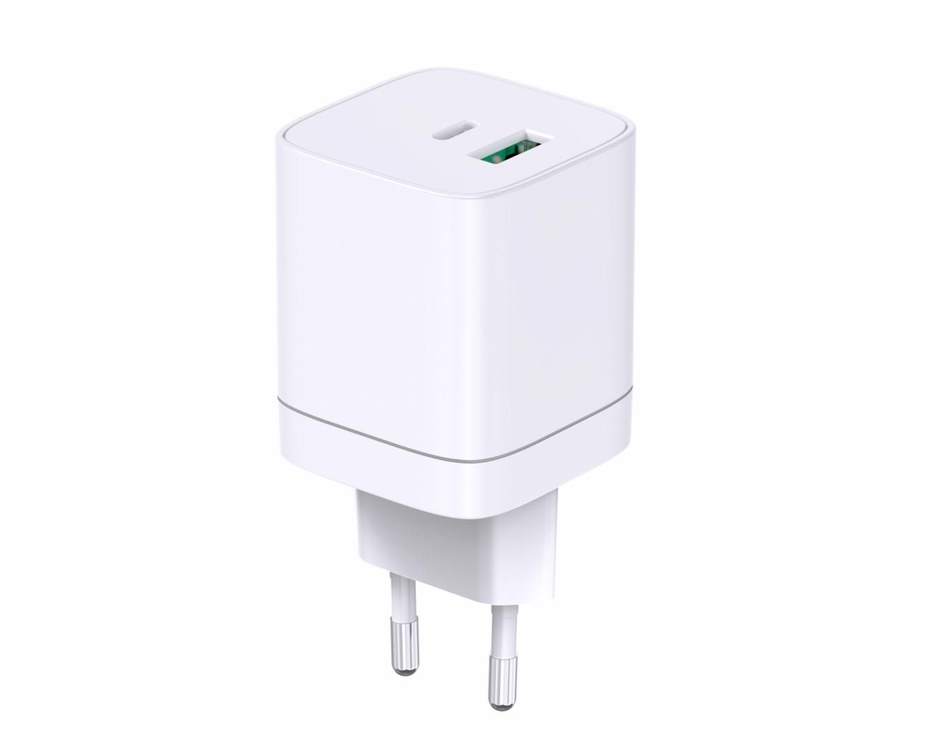 Incarcator USB Ieșire USB-C: USB-C: 5V/3A, 9V/3A, 12V/3A, 15V/3A, 20V/2,25A (45W) PPS: 3,3-11V/4,05A (45W) USB-A: 5V/3A, 9V/2A, 12V/1,5A (18W) USB-C+USB-A: 30W+12W=42W max. Tensiune de intrare: 100-240VAC, 50/60Hz Protecție la supratensiune și