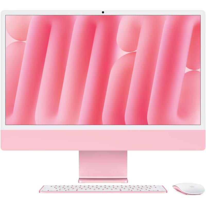 All-In-One Apple IMAC MWV53RO/A, 24 inch 4480 x 2580, Apple 10-core (10 C / 10 T, 3.2 GHz - 4.4 GHz, 24 MB cache, 28 W), 16 GB LPDDR5x, 512 GB SSD, Apple M4 10-core 0 GB, macOS Sequoia, Pink