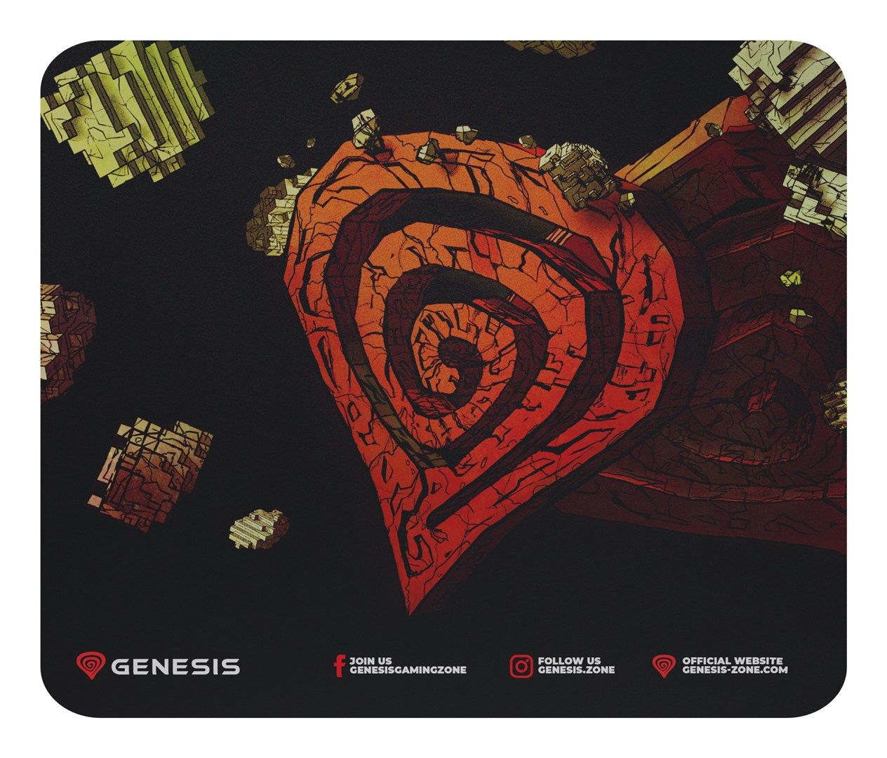 Mousepad Genesis PROMO ANCIENT STONE, material cauciuc + material textil, dimensiuni 250 x 210 x 2.5 mm, multicolor