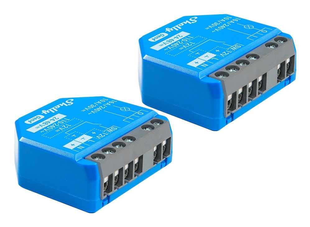 Przekaźnik WiFi jednokanałowy Shelly 1 Gen4 2-pack