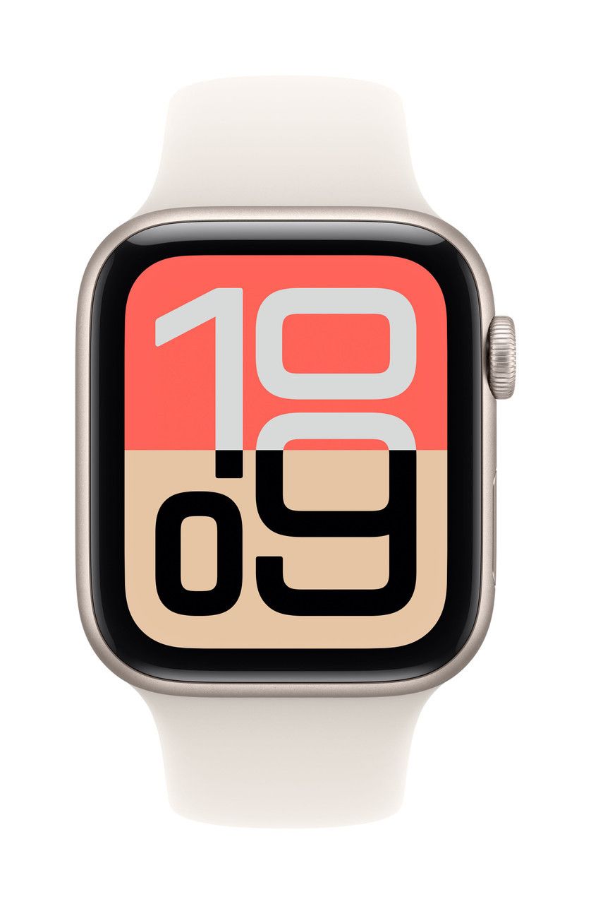 Apple Watch SE 3 GPS 44 mm Carcasă din aluminiu Starlight cu brățară Sport Starlight - S/M