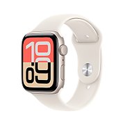 Apple Watch SE 3 GPS 44 mm Carcasă din aluminiu Starlight cu brățară Sport Starlight - S/M