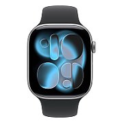 Apple Watch S11 Cellular 46mm Space Grey Aluminium Case with Black Sport Band - S/M