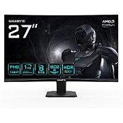 GIGABYTE GS27FC2 27  FHD Curved Gaming Monitor - 1920 x 1080  240Hz  1  350 cd/m2  HDR Ready  HDMI 2.0  Displayport 1.4